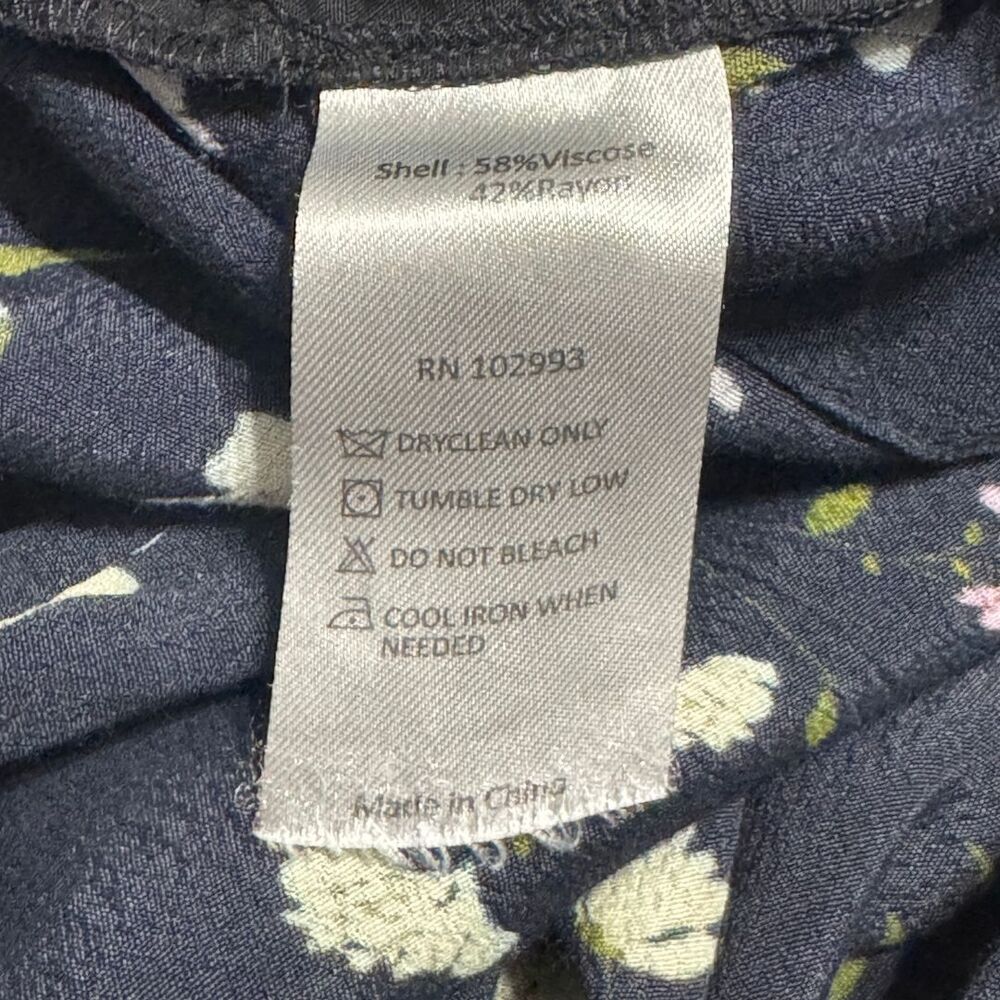 THAKOON COLLECTION x RTR Womens Collared Jumpsuit Navy Floral Size 6 - Picture 9 of 9